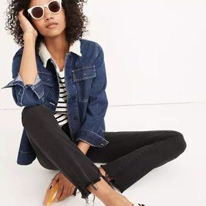 Madewell Cali Demi Boot Jeans Fray Hem 28